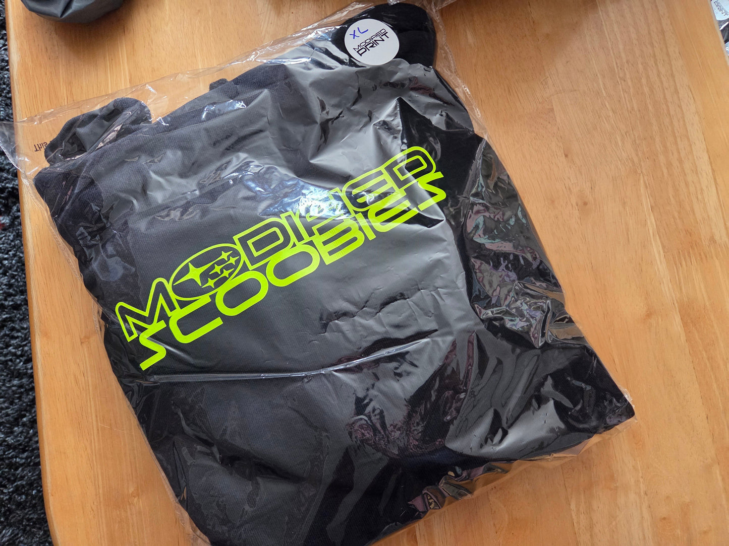 Black And Neon Yellow Hoodie XL