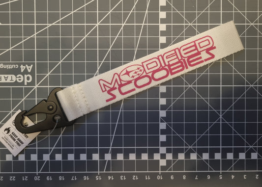 White and Red key Tag