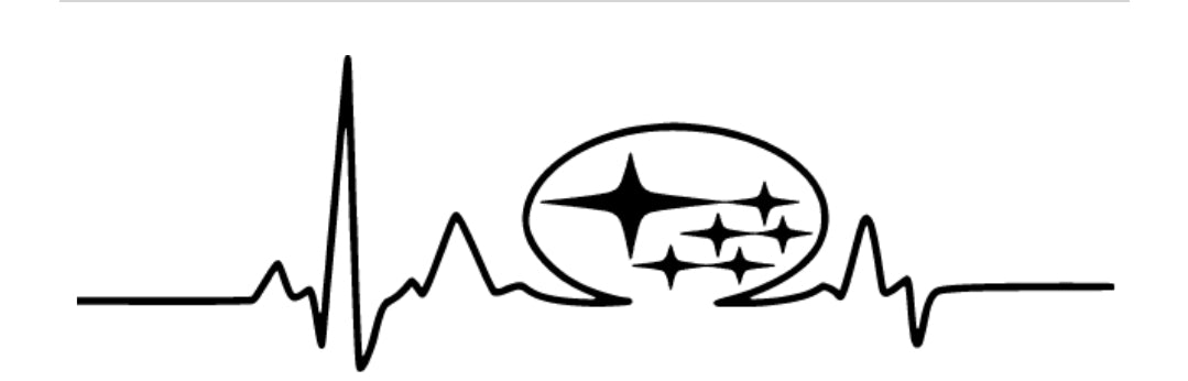 Subaru HeartBeat 200mm Decal