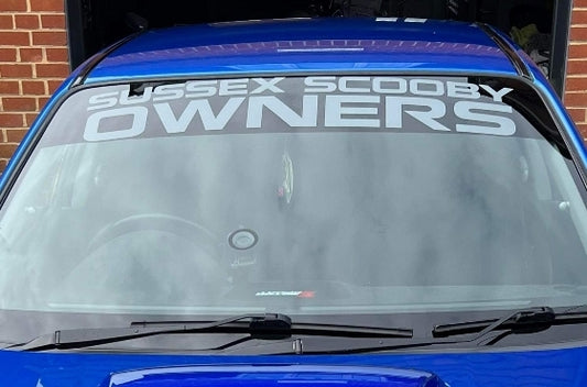 Sussex Scooby Owners SunStrip and Large Decal